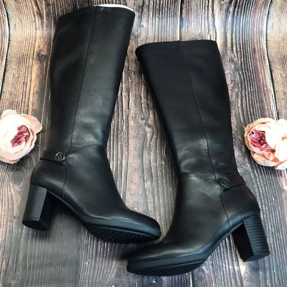 Giani Bernini Shoes - Giani Bernini Adonny Wide Calf Black Leather Boots